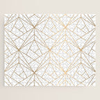 Geometric Gold Pattern With White Shimmer Jigsaw Puzzle Gallery Image 1
