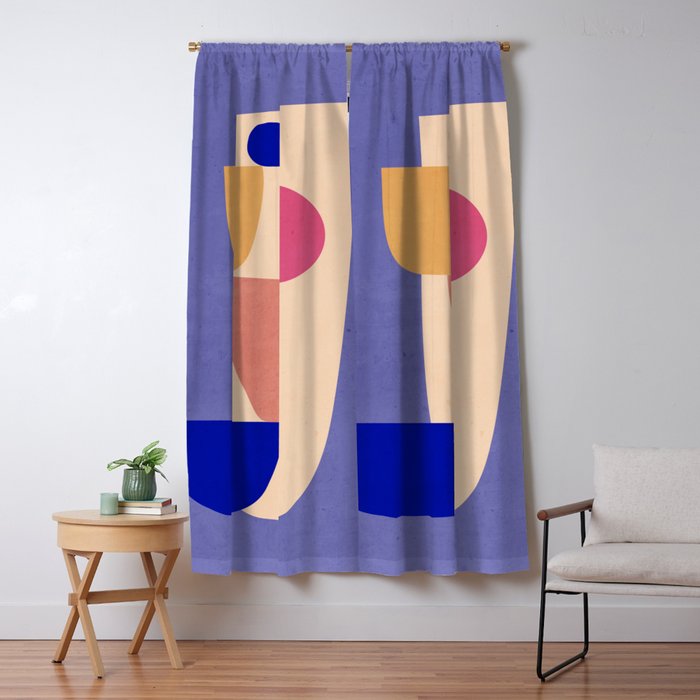 Modern Abstract Minimal Shapes 98 Window Curtain Gallery Image 5