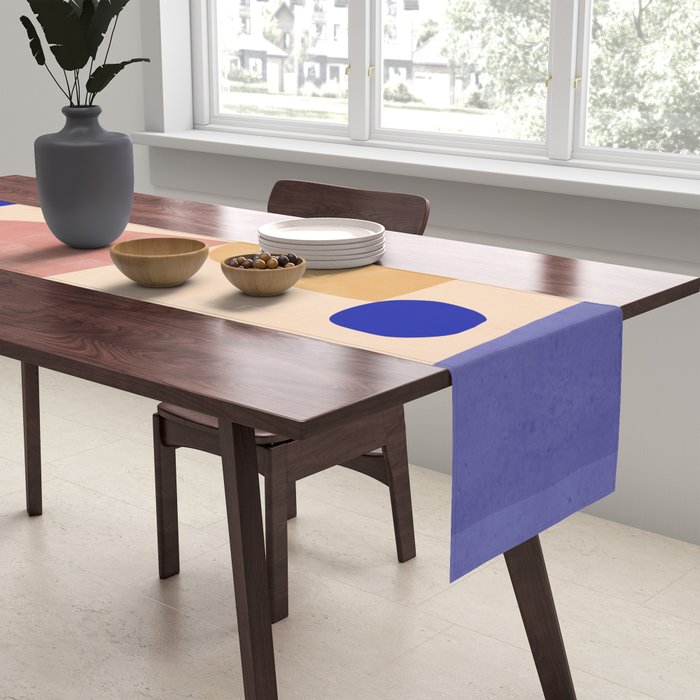 Modern Abstract Minimal Shapes 98 Table Runner Gallery Image 2