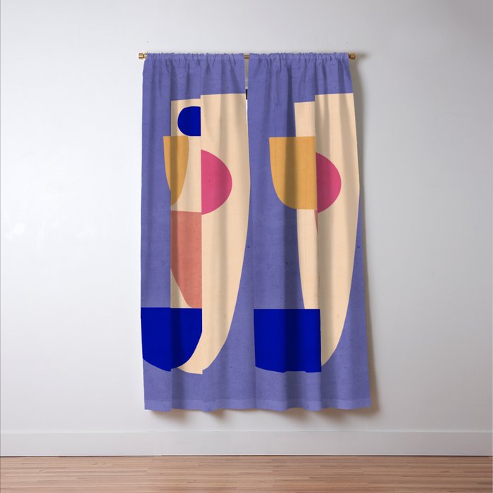 Modern Abstract Minimal Shapes 98 Window Curtain Gallery Image 3