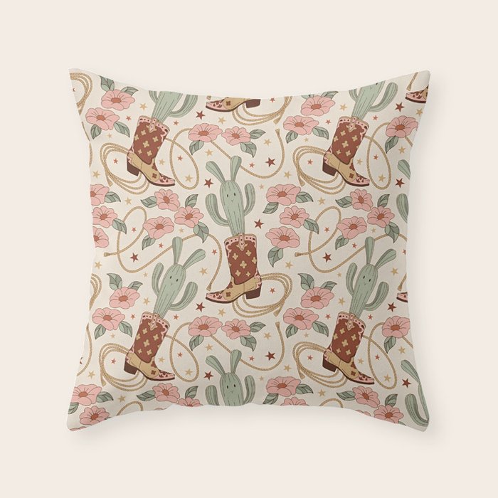 The Western Botanical Archive Throw Pillow Gallery Image 1