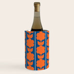 Eclectic Floral Jonnty Flowers and Stripes Orange and Blue Pattern Wine Chiller Gallery Image 2