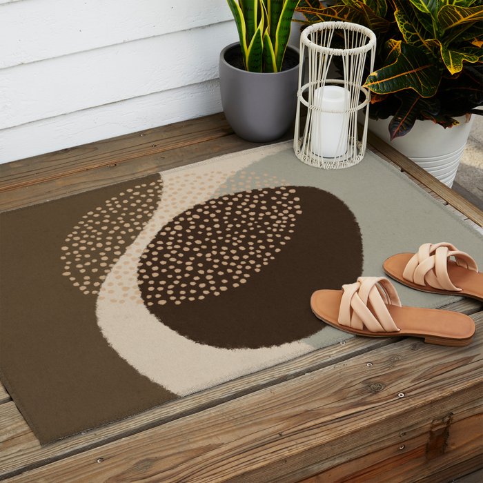 Modern Abstract Shapes #6 Outdoor Rug Gallery Image 2