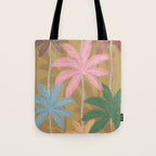 Retro Palm Springs Chic Botanicals - Golden Ochre Tote Bag Gallery Image 1