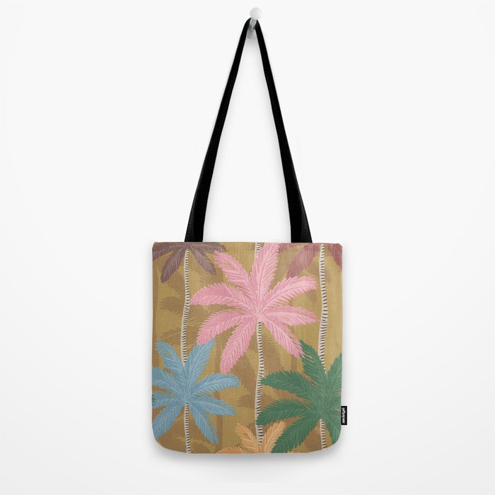 Retro Palm Springs Chic Botanicals - Golden Ochre Tote Bag Gallery Image 2