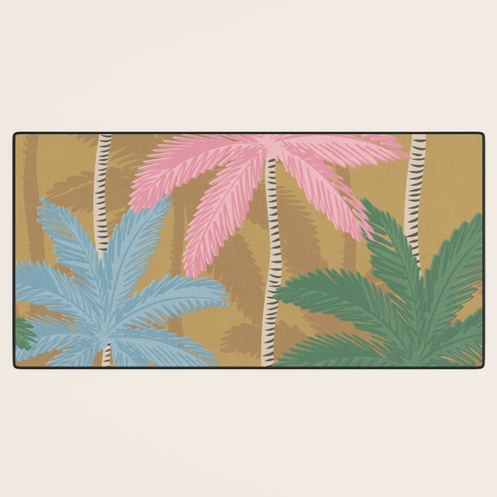 Retro Palm Springs Chic Botanicals - Golden Ochre Desk Mat Gallery Image 3