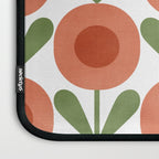 Mid Century Mod Flowers Terracotta  Laptop Sleeve Gallery Image 3