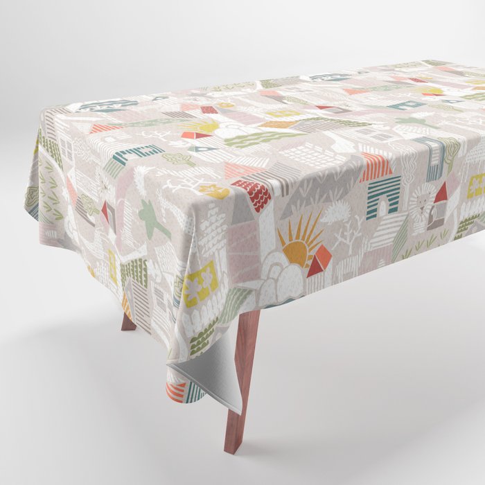 Wild animals hiding in the city Tablecloth Gallery Image 1