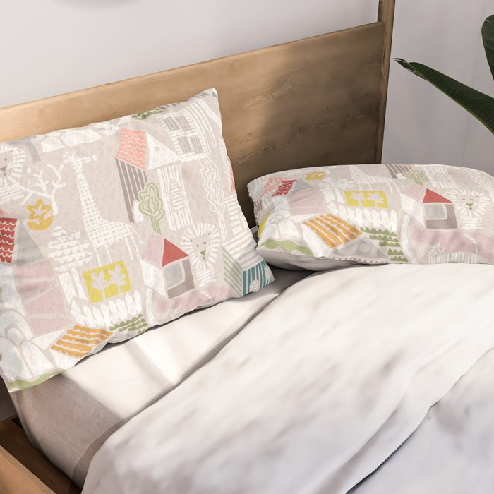 Wild animals hiding in the city Pillow Sham Gallery Image 2