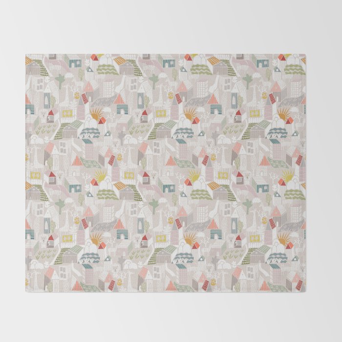 Wild animals hiding in the city Throw Blanket Gallery Image 2