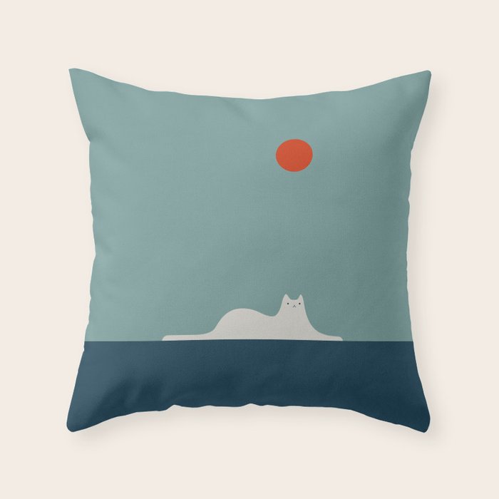 Cat Landscape 95 Throw Pillow Gallery Image 6