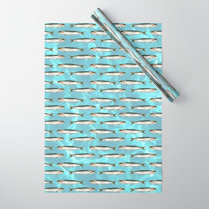 Sardines in the pool Wrapping Paper Gallery Image 1