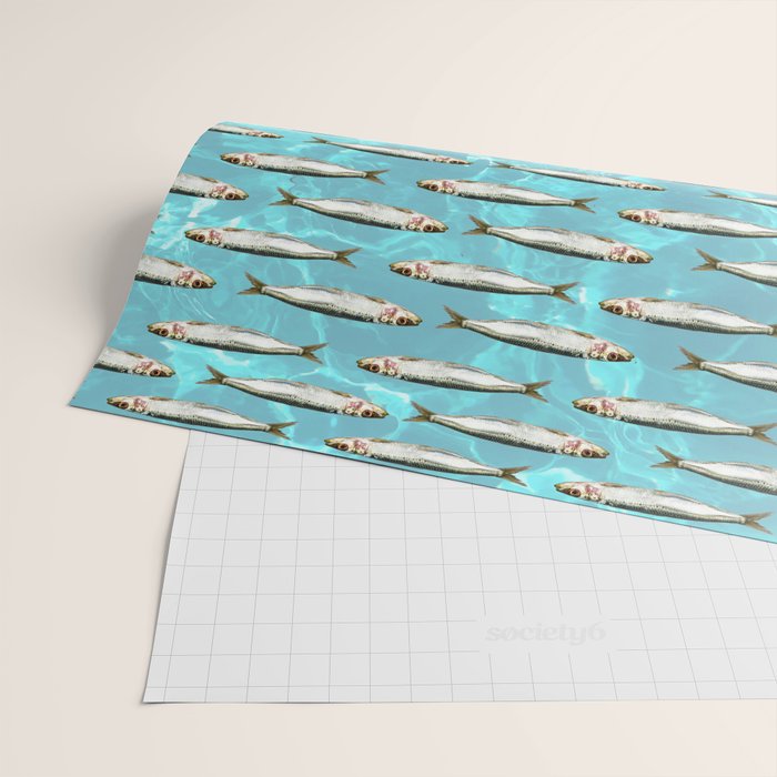 Sardines in the pool Wrapping Paper Gallery Image 2