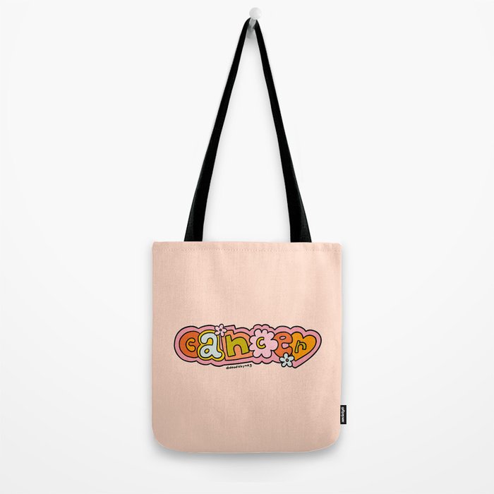 Cancer Zodiac Doodle Letters Tote Bag Gallery Image 2
