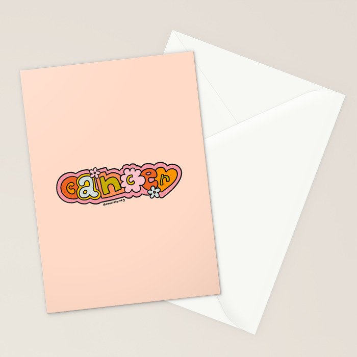 Cancer Zodiac Doodle Letters Stationery Card Gallery Image 2