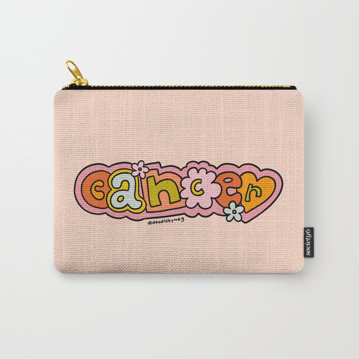 Cancer Zodiac Doodle Letters Carry All Pouch Gallery Image 1