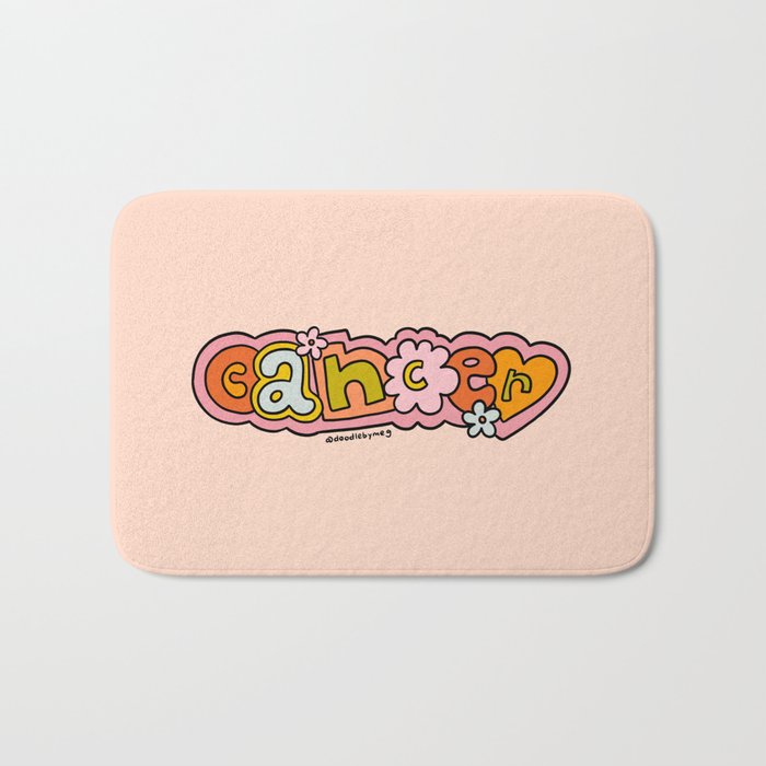 Cancer Zodiac Doodle Letters Bath Mat Gallery Image 1