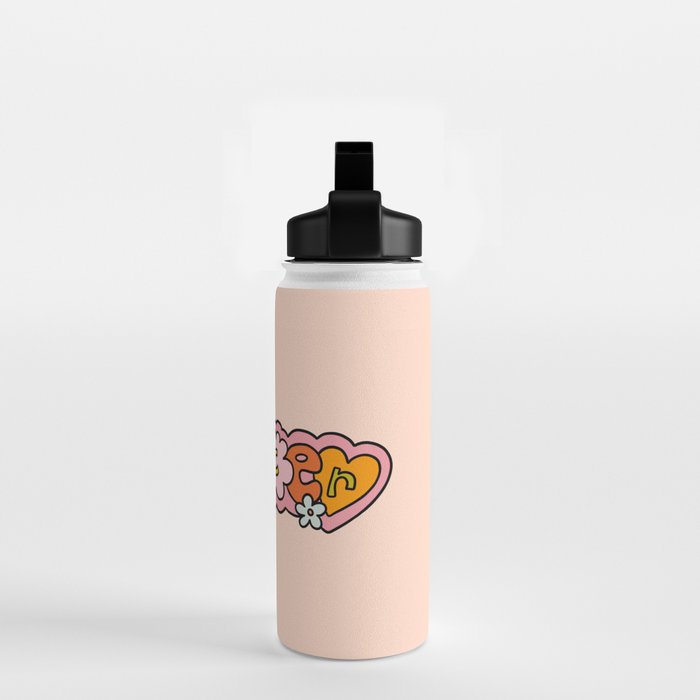 Cancer Zodiac Doodle Letters Water Bottle Gallery Image 2