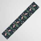 Palm Flamingos . Navy Table Runner Gallery Image 3