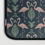 Palm Flamingos . Navy Laptop Sleeve Gallery Image 3