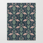 Palm Flamingos . Navy Notebook Gallery Image 4