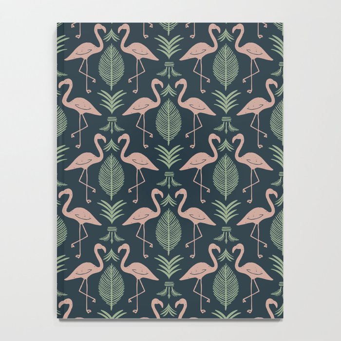 Palm Flamingos . Navy Notebook Gallery Image 4