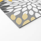 Modern Elegant Chic Floral Pattern, Soft Yellow, Gray, White Welcome Mat Gallery Image 2