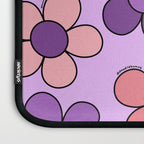 Groovy Flowers Print in Purple Laptop Sleeve Gallery Image 3