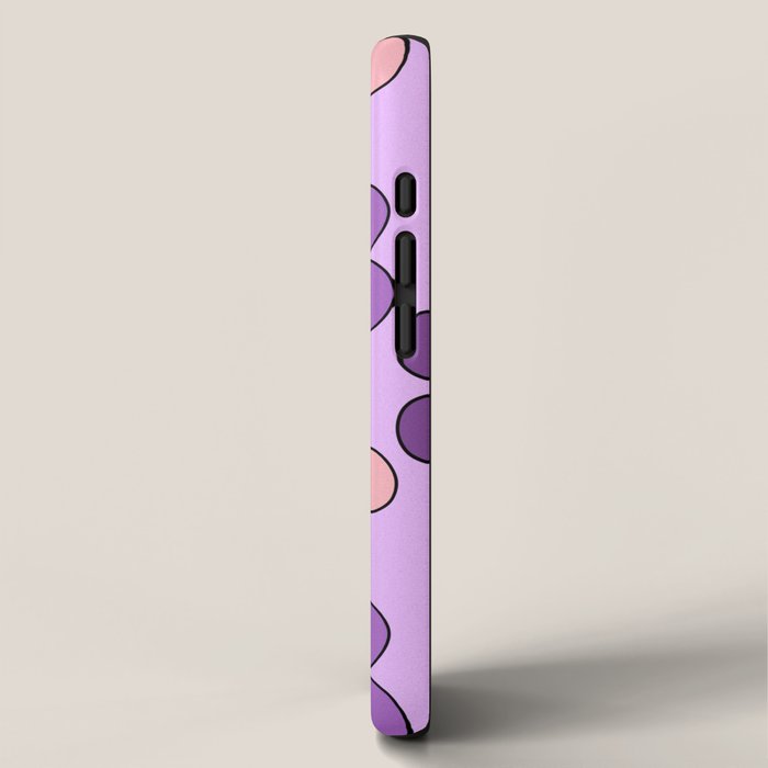 Groovy Flowers Print in Purple iPhone Case Gallery Image 2