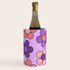 Groovy Flowers Print in Purple Wine Chiller Gallery Image 1
