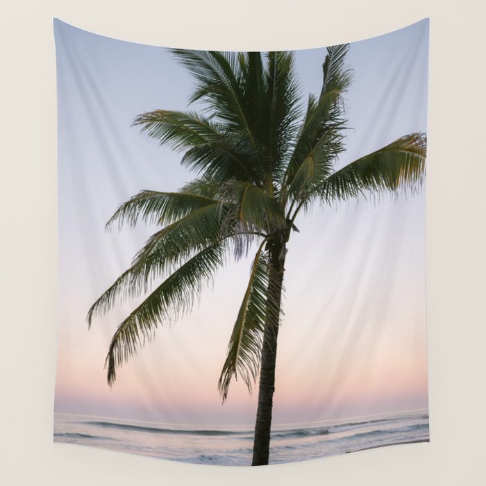 Costa Rica | The pastel palm tree  Wall Tapestry Gallery Image 1