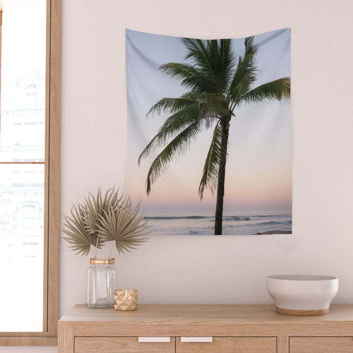 Costa Rica | The pastel palm tree  Wall Tapestry Gallery Image 2