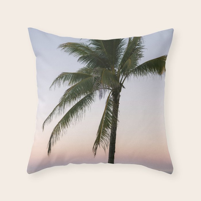 Costa Rica | The pastel palm tree  Throw Pillow Gallery Image 6
