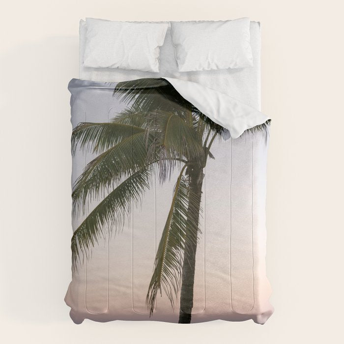 Costa Rica | The pastel palm tree  Comforter Gallery Image 1