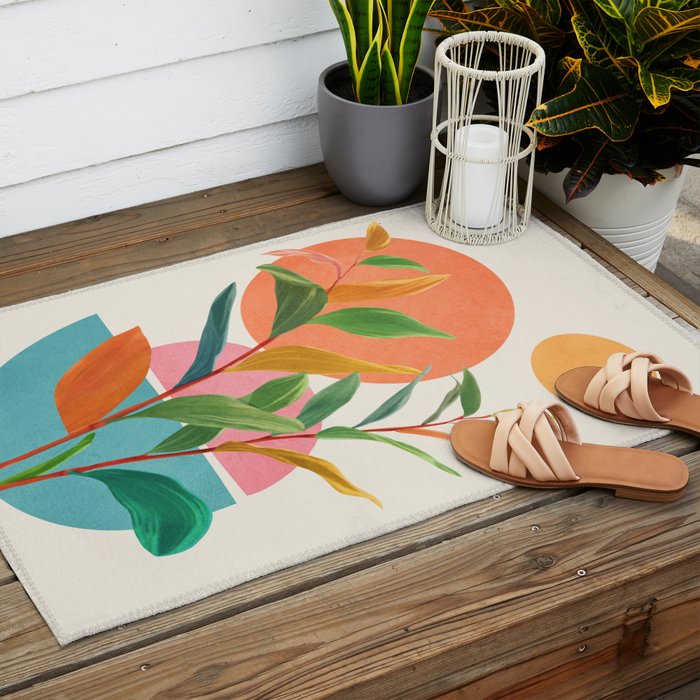 Colorful Branching Out 11 Outdoor Rug Gallery Image 2