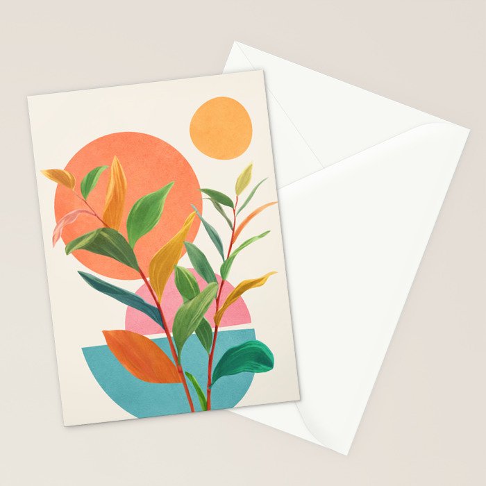 Colorful Branching Out 11 Stationery Card Gallery Image 2