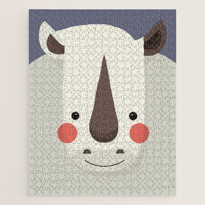 Rhinoceros, Animal Portrait Jigsaw Puzzle Gallery Image 1