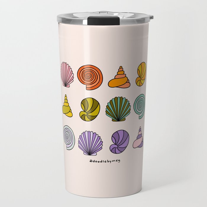 Rainbow Seashells Travel Mug Gallery Image 1