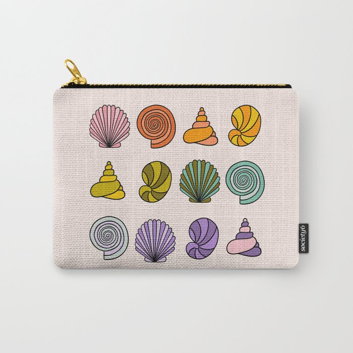 Rainbow Seashells Carry All Pouch Gallery Image 1