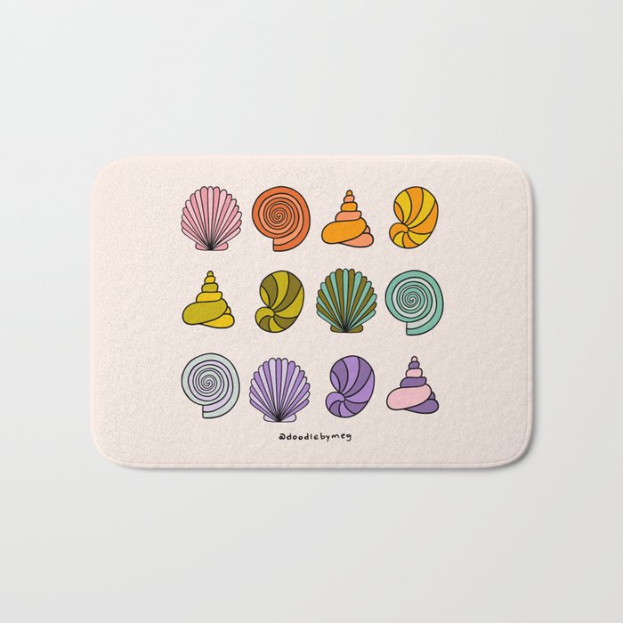 Rainbow Seashells Bath Mat Gallery Image 1