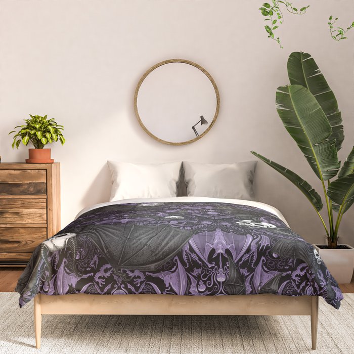 Skelebats - Royal Purple Comforter Gallery Image 3