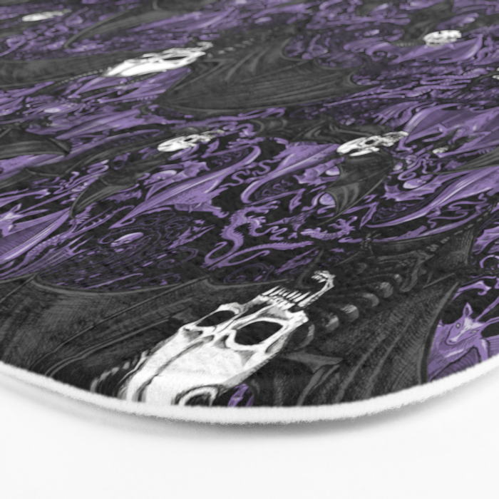 Skelebats - Royal Purple Bath Mat Gallery Image 3