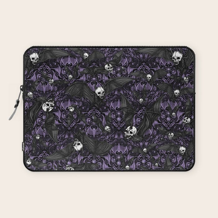 Skelebats - Royal Purple Laptop Sleeve Gallery Image 1