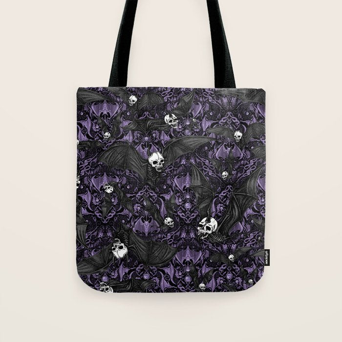 Skelebats - Royal Purple Tote Bag Gallery Image 1
