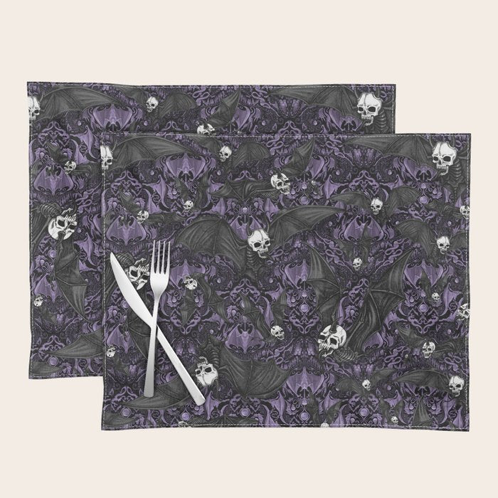 Skelebats - Royal Purple Placemat Gallery Image 1