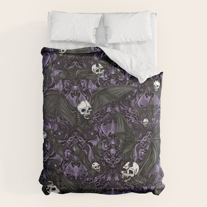 Skelebats - Royal Purple Duvet Cover Gallery Image 6