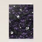 Skelebats - Royal Purple Stationery Card Gallery Image 2