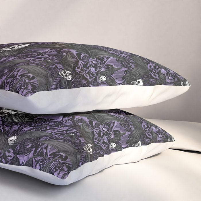 Skelebats - Royal Purple Pillow Sham Gallery Image 3