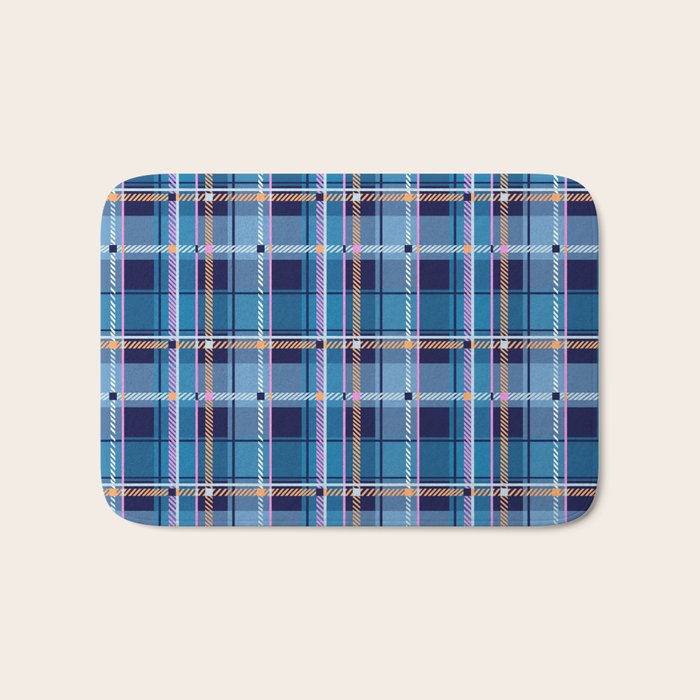 Tartan Motif Style B Bath Mat Gallery Image 1