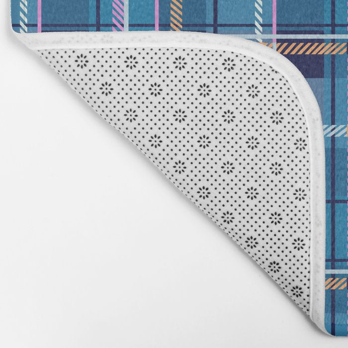 Tartan Motif Style B Bath Mat Gallery Image 2